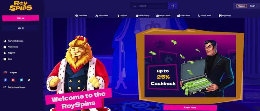 Royspins casino startpagina